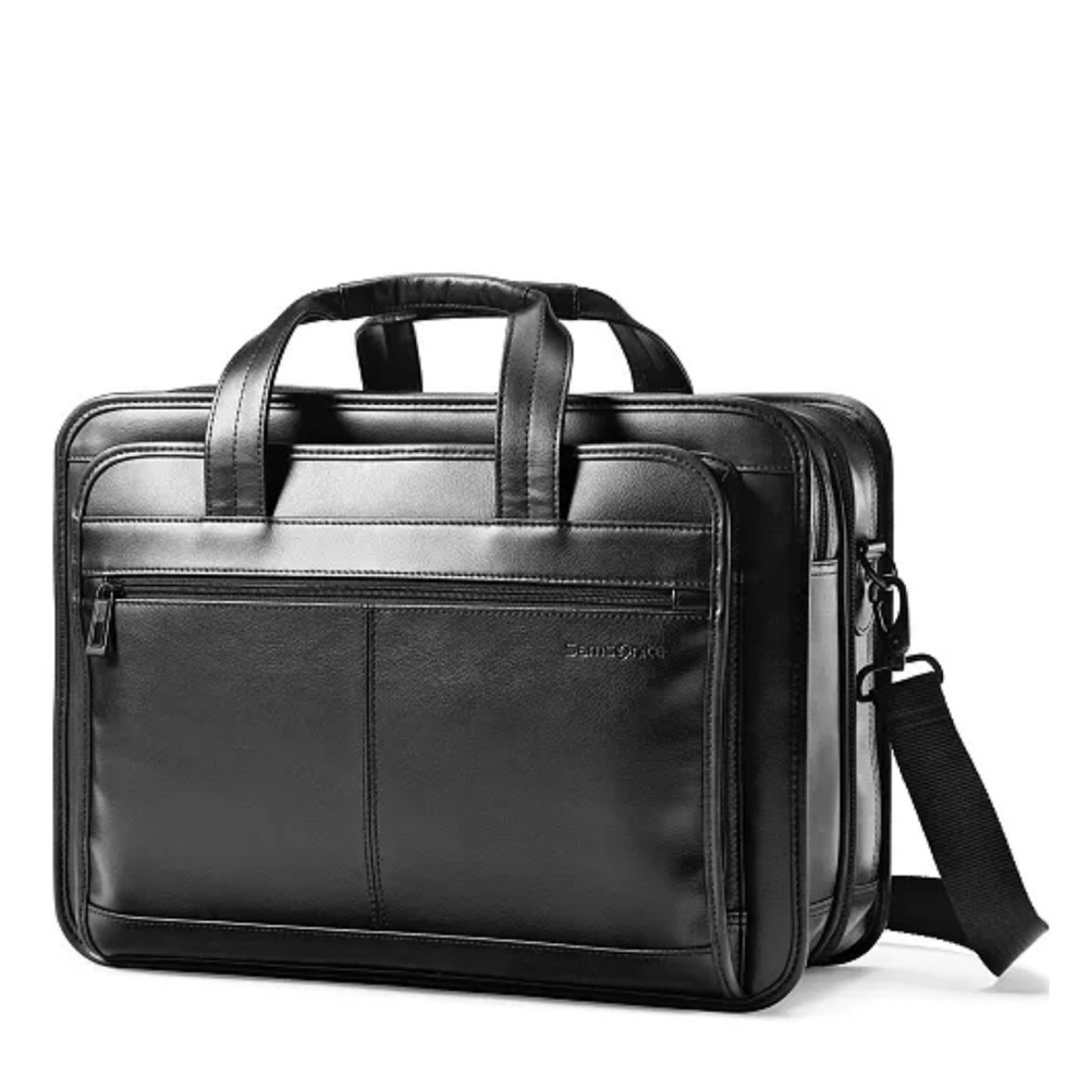 New Samsonite
Leather Expandable Laptop Briefcase